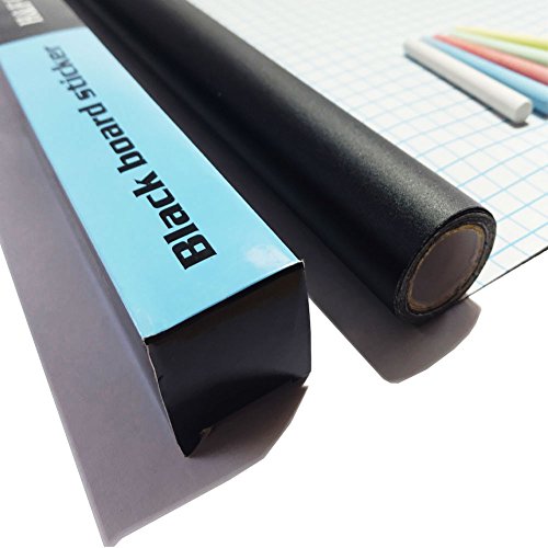 Self Adhesive Chalkboard Contact Paper - SummerZee DIY Wall Mount Stickers a Roll 17.7" x 78.7" Blackboard Wallpaper With 5 Chalk for School/ Office/ Home/ Kid/ Art/ Decoration - Thumbnail 5