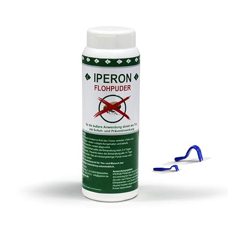 Lyra Pet 100 g IPERON Bio Flohpuder Ungezieferschutz für Haustiere+ Zeckenhaken