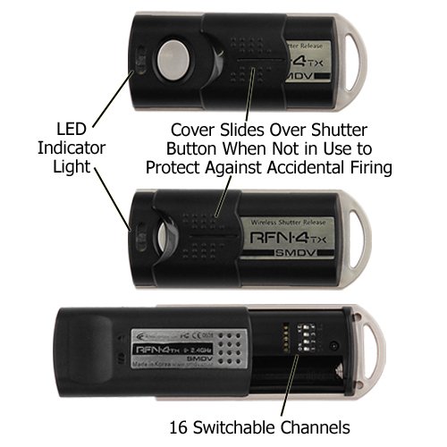 SMDV RFN4s Slim Wireless Remote Shutter Cable Release, Transmitter