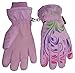 N'Ice Caps Girls Waterproof Thinsulate Fashion Design Winter Snow Ski Gloves
