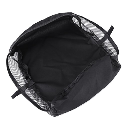 TOPINCN Baby Stroller Baskets, Pram Bottom Basket Oxford Fabric Pushchair Buggy Shopping Storage Case Bagstroller with Cup Holder Carry Handle Black
