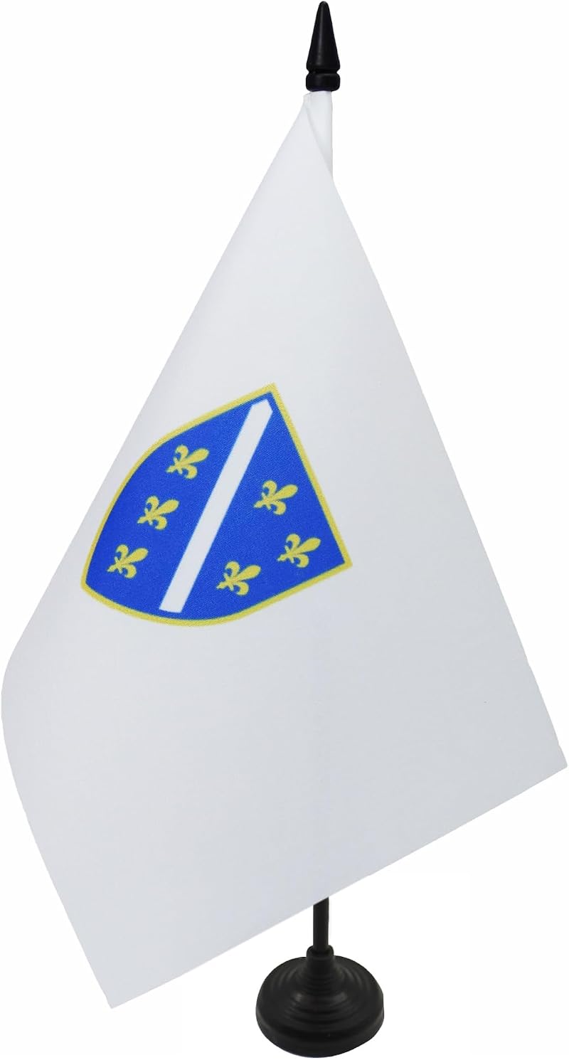 AZ FLAG Bosnia and Herzegovina Table Flag 5x8in 21x14 cm Polyester with Base
