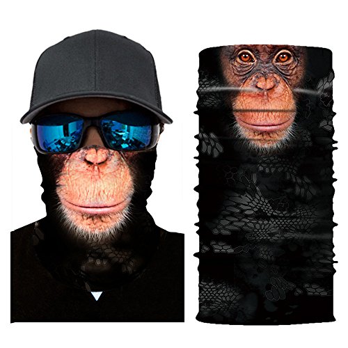 Versatile Face Mask Shields Casual Balaclava Headwear Stretchable Bandana Headbands Wind/Sun/UV Protection for Cycling,Motorcycling,Fishing,Hunting,Hiking,Yard Working and Other (B) - Thumbnail 3