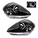 SPPC Projector Headlights Two Halo Black Assembly Set For Mitsubishi Eclipse - (Pair) Driver Left and Passenger Right Side Replacement Headlamp