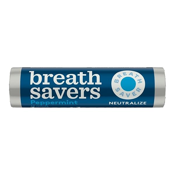 BREATHSAVERS PEPPERMINT ROLLED MINTS, 12 PER ROLL (PACK OF 48)