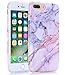 BAISRKE iPhone 7 Plus Case, Purple Pink Marble Design Slim Flexible Soft Silicone Bumper Shockproof Gel TPU Rubber Glossy Skin Cover Case for iPhone 7 Plus & iPhone 8 Plus