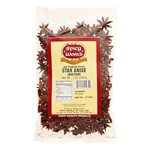 Spicy World Star Anise Seeds (Badayan) 7oz Anise Seeds Spices And Herbs Grocery