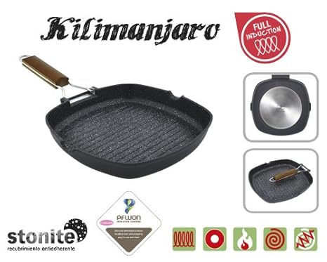 Jata Hogar GMA24 Kilimanjaro Grill, Aluminio, Negro, 24 cm: Amazon ...