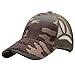 Alljoin Ponytail Baseball Cap Hat Ponycap Messy High Bun Ponytail Adjustable Mesh Trucker Baseball Cap Hat For Women Men Girl (Camouflage green)