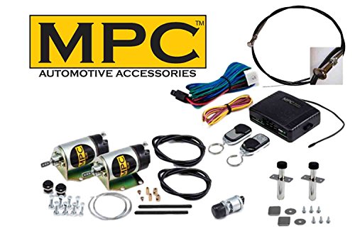 All New Door Popper Kit for 2 Door Cars & Trucks: 60 lb Solenoids for Medium Weight Doors and Slightly Stiffer Linkage. Includes 2 Remote Key Fobs & Emergency Release Cable - MPC PK-A2-ER PC3