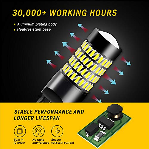 image for 7443 LED Bulbs, ANTLINE 1400 Lumens Super Bright 4014 102-SMD 7440 744