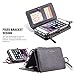 For Apple iPhone 6 Plus and Apple iPhone 6s Plus 5.5 inch Case, FLOVEME Vintage 2 in 1 Zipper Magnetic Wallet Leather 18 Card Slots Handbag Full Protection Flip Pouch Kickstand Cover Holder - Grey
