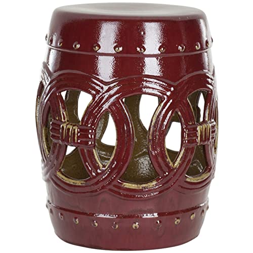 SAFAVIEH Home Collection Double Coin Antique Red Ceramic Indoor