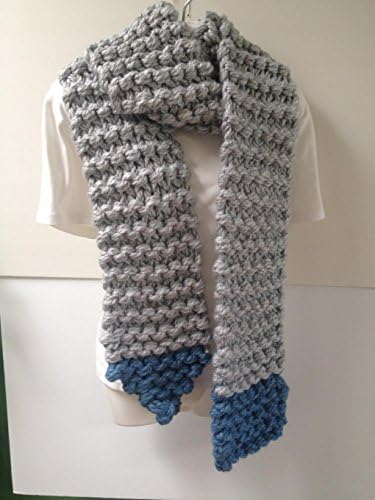 Handknit Super Chunky Scarf - Wool Blend - Soft &amp; Squishy