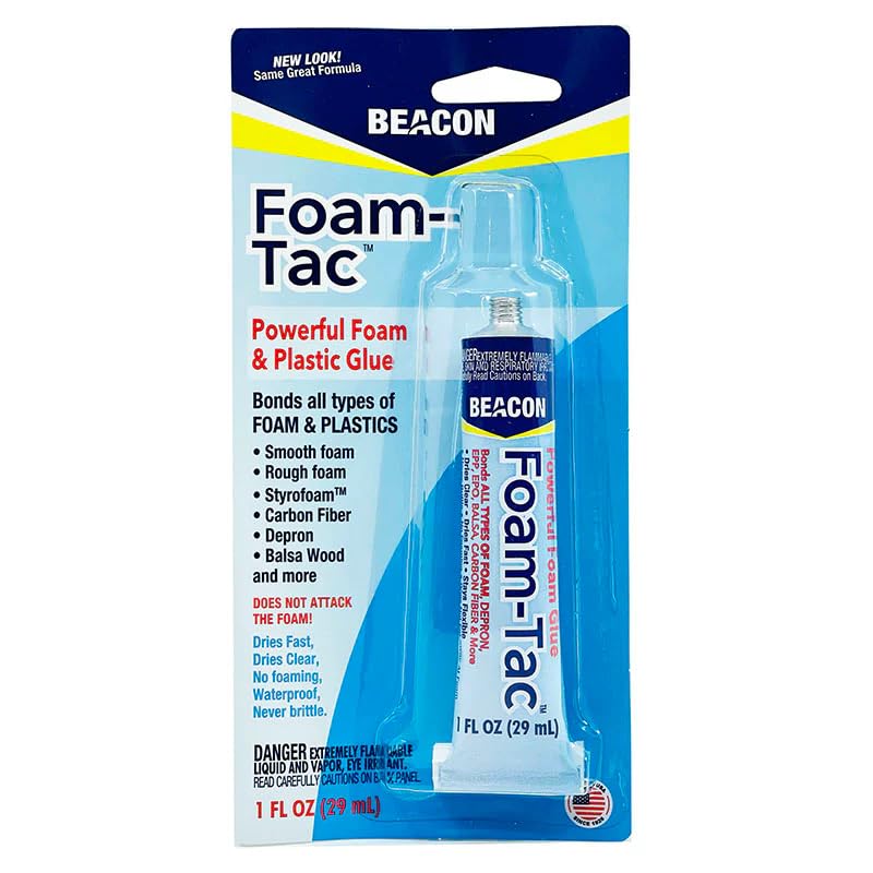 Beacon Adhesives Foam-Tac, Adhesive, Clear, 33 ml
