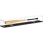Acrylic Baseball Bat Display Case, Clear Dust-Proof Showcase | 39" Clear UV-Protected Dust-Proof Showcase 3mm Thick, 360&deg; Visibility for Sports Collectors