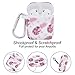 Airpods Case – Airspo 7 in 1 Airpods Accessories Set Compatible with Apple Airpods 1 & 2 [Front LED Not Visible] Protective Silicone Cover Floral Print Cute Case (White+Pineapple)thumb 1