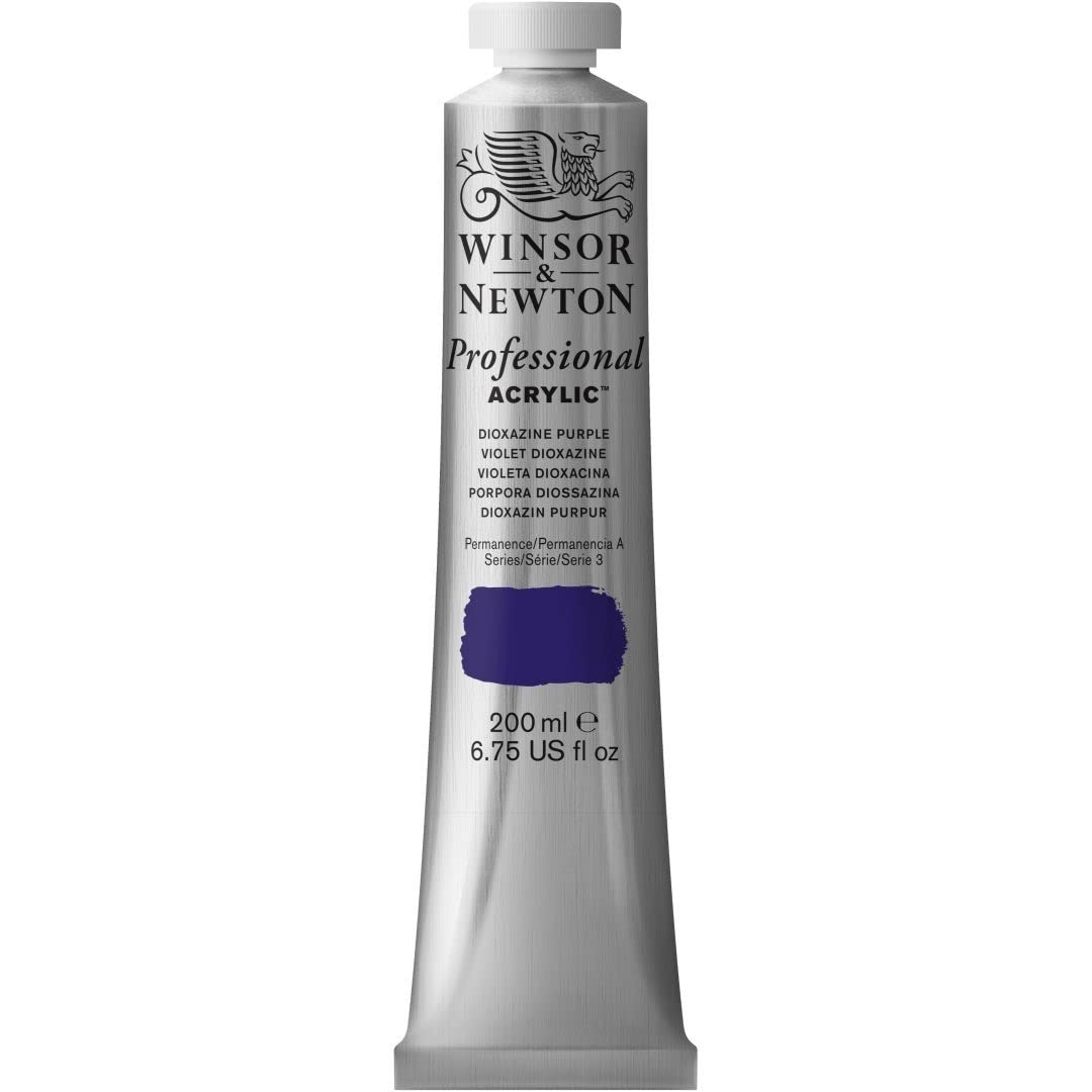 Winsor & Newton 2337229 200ml Professional Acrylic Colour Tube - Dioxazine Purple