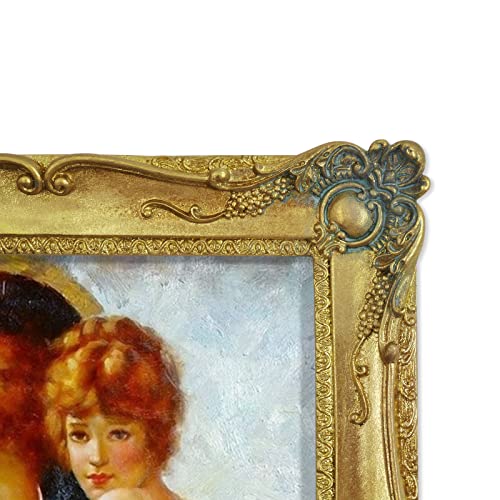 Vintage Picture Frames 8x10 Gold Photo Frame 8x10 with Floral Relief