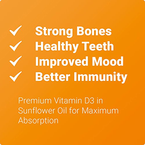 image for VITAMIN D3 2500 IU | 180 Premium Quality Vegetarian Softgels | Pure Da
