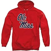 University of Mississippi Official Distressed Primary Unisex Adult Pull-Over Hoodie