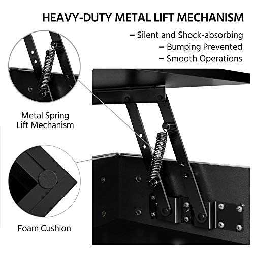 Yaheetech Lift Top Coffee Table With Hidden Compartment And Storage