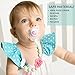 Vesta Baby Pacifier Clips with Silicone Teething Beads for Girls, MAM Pacifier Clip Adapter, Soothie Pacifier Holder & Baby Teether Holder, Universal Binky Clips are Best Baby Girl Gifts, Set of 2