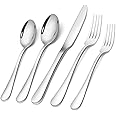 Flatware Set, 20-Piece Elegant Silverware Cutlery Set, Stainless Steel Utensils Service for 4, Include Knife/Fork/Spoon, Mirr