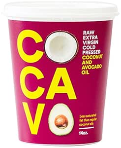 Cocavo, Extra Virgin Coconut Oil, Extra Virgin Avocado Oil, Natural 14oz