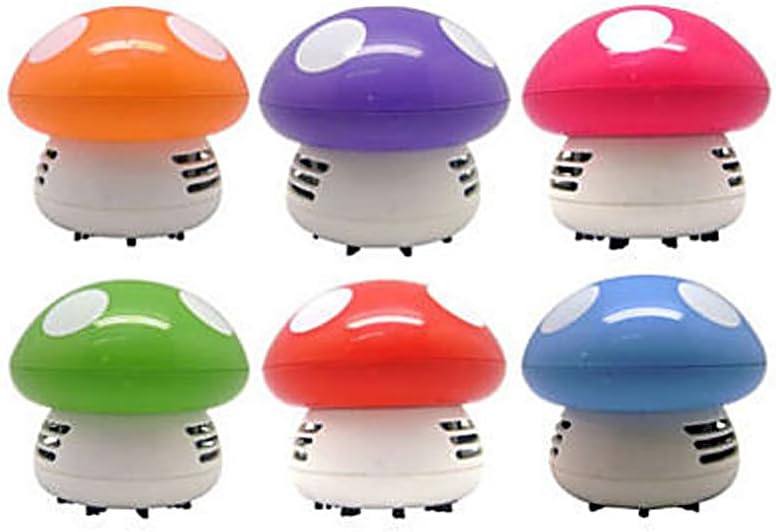 Ritzy Cute Mini Mushroom Corner Desk Table Dust Vacuum Cleaner Sweeper