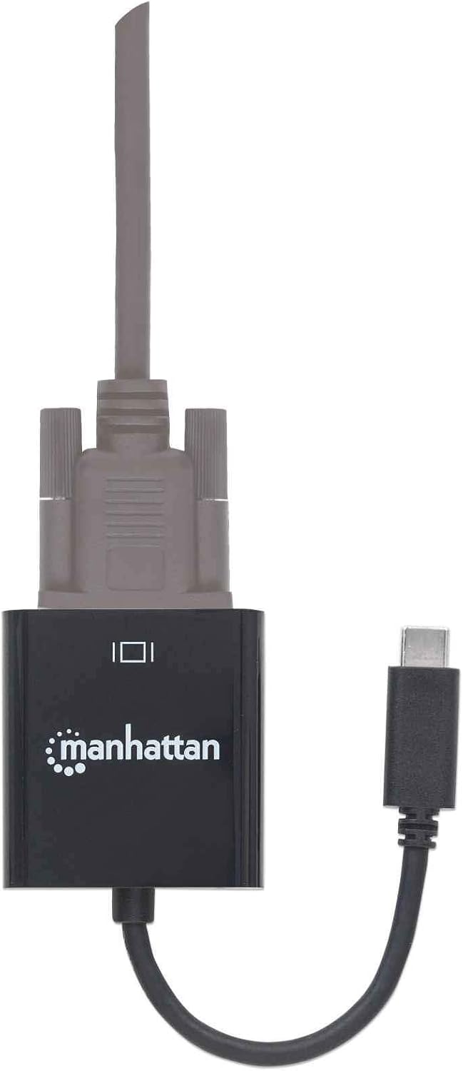 Manhattan USB-C to VGA Converter Cable, 1080p@60Hz, Black, 8cm, Male to Female, Blister, 8 cm (Blister) - Image 5