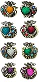 Set of 8 Lovely Heart Mini Jaw Clips Decorated with beads and crystals DW864175-heart1-8