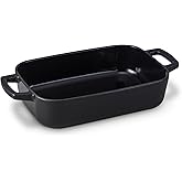 Alva Nori - Rectangular Cast Iron Oven Roaster Casserole Dishes for Oven - Roasting Pan, Nontoxic cookware, Baking & Browning