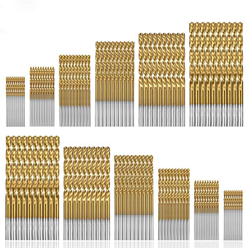 120 Piece Twist Drill Bit Set by Sibaok, Upgrades HSS Shank Steel Micro/Mini Drill Bits with Titanium Plated, for Wood, Plasticl Bits, Soft Metal, Steel, Aluminum Alloy, Precision 1/1.5/2/2.5/3/3.5 mm