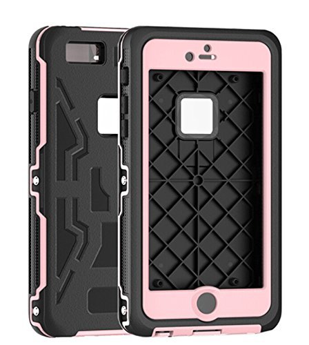 iPhone 6S Waterproof Case, iThrough iPhone 6 Waterproof Case, Dust Proof, Snow Proof, Shock Proof, Heavy Duty Full Body Protective Carrying Case, Hard Bumper Cover for iPhone 6S, iPhone 6 (Pink) - Thumbnail 3