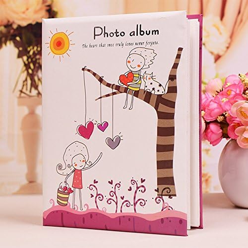Album album / cute cartoon mini interstitial baby child growth album ( Color : Purple )