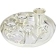 GoldGiftIdeas 12 Inch Silver Plated Dinner Set, Dinnerware Set, Buffet Dinner Set for Gift, Housewarming Gift
