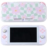 Case for Nintendo Switch Lite Protective Accessories Soft Silicone Cover Shell Compatible ONLY for Switch Lite Sage Green Checker Anti-Drop Shock Proof Aesthetic Protector