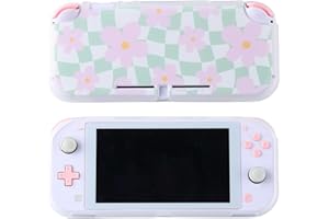 CASOSEXPLORELAB Case for Nintendo Switch Lite Protective Accessories Soft Silicone Cover Shell Compatible ONLY for Switch Lite Sage Green Checker Anti-Drop Shock Proof Aesthetic Protector