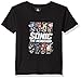 Sega Boys' Little Sonic The Hedgehog Character Group Short Sleeve Tee, Black, 5/6