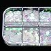 12 Boxes Holographic Iridescent Nail Sequins Mermaid Colorful Flakes Nail Art Sticker Glitter Make Up for Face Body Eyes