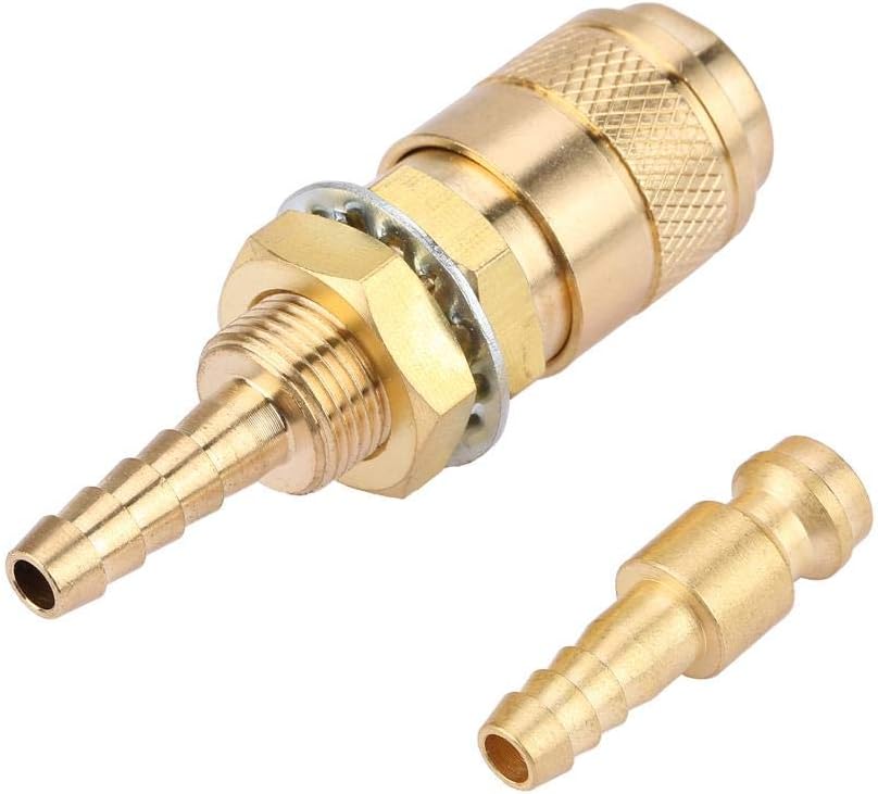 M6 Quick Connector Set Quick Water Cooled Gas Adapter Fitting Hose for MIG TIG Welder Torch Fitting for Welding Torch(Gold) - Image 5