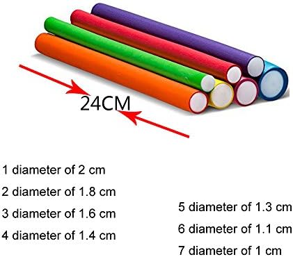10pcs Hair Curler Maker Foam Rollers Bendy Twist Curls Tool DIY (7_1.0)