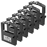Speedy Inks - Compatible Okidata 52102001 (6 pack) Black Printer Ribbon Cartridges for use in Okidata Microline 120, 172, 180, 182 Plus, 182 Turbo, 183, 184 Turbo, 186, 192, 192 Plus, 193, 194, 195