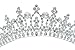 Bridal Wedding Pageant Princess Tiara Crown - Clear Crystals Silver Plating T208