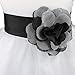 iiniim Girls Petals Tulle Princess Wedding Pageant Party Flower Girl Dress Black Petals 12