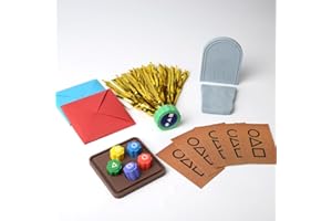 BLADOPIA Korean Folk Game Set, Korean Traditional Play Game Including Gonggi Game, Ddakji Game, Jebi Kicks, Biseokchigi - Silicone Material Safe to Play