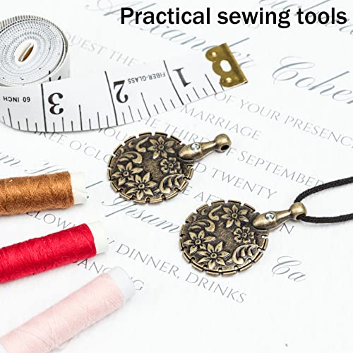 J.CARP 2Pcs Yarn Cutter Pendants, Bronze Metal Thread Cutter Pendant for DIY Sewing Tools