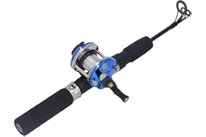Ice Fishing Rod Reel Hooks Combo, Carbon Fiber Fishing Rod, Outdoor Winter 3 Section Carbon Ice Sea Tackle Accessories