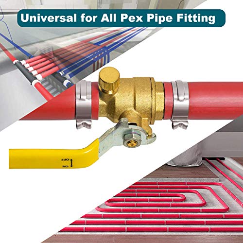 LOKMAN 50 Pack 1 Inch PEX Cinch Clamps, Stainless Steel Cinch Crimp